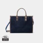 Sac ordinateur bleu et gris avec bandoulière