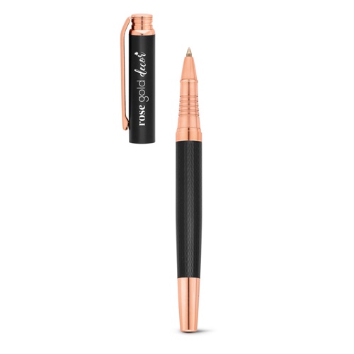 Stylo noir et or rose élégant