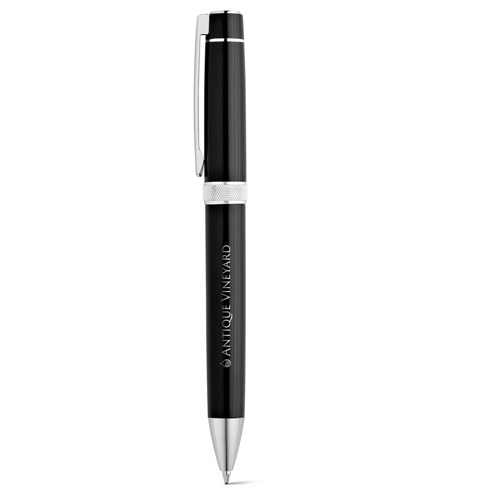 Stylo noir et argent design élégant
