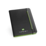 Carnet noir CAMSAY avec liseré vert