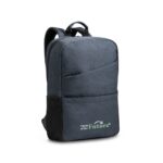 Sac à dos gris foncé avec logo vert