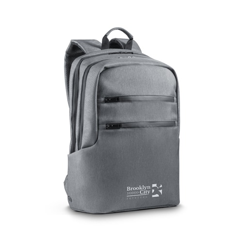 Sac à dos gris avec poches zippées