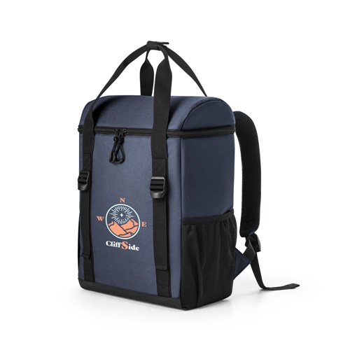 Sac à dos isotherme bleu avec logo boussole