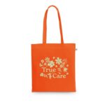 Sac cabas orange avec inscription True Care