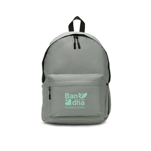 Sac à dos gris avec logo Bani Dha
