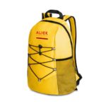 Sac à dos jaune avec cordons noirs