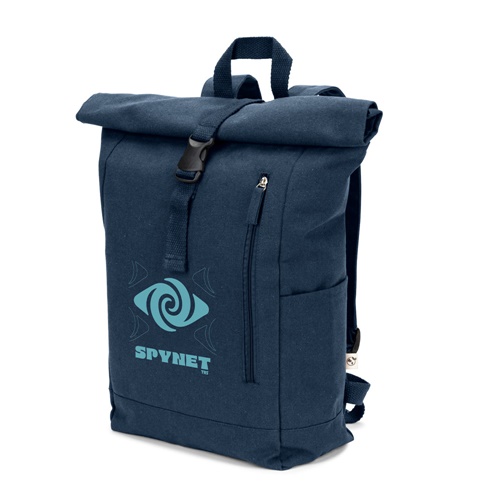 Sac à dos bleu à fermeture enroulable SPYNET