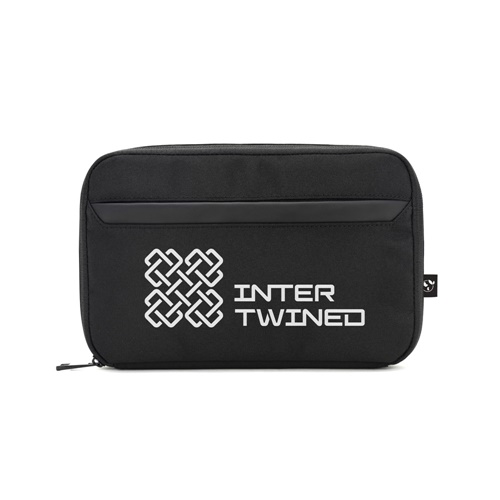 Trousse noire zippée avec logo Enter Twined