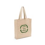 Sac cabas réutilisable beige avec symbole recyclage vert
