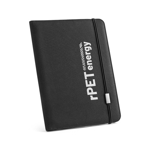 Carnet noir rPET energy avec élastique