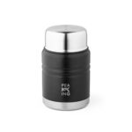 Thermos alimentaire noir en acier inoxydable