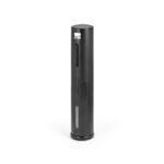 Distributeur cylindrique noir sur fond clair