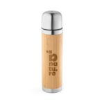 Gourde isotherme en bambou et acier inoxydable