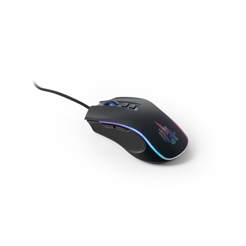 Souris gaming filaire noire avec éclairage RGB