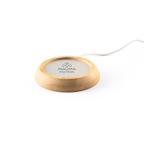 Chargeur sans fil en bois avec câble