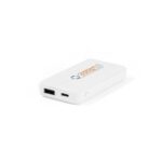 Batterie externe blanche avec ports USB