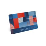 Carte bancaire abstraite rouge et bleue