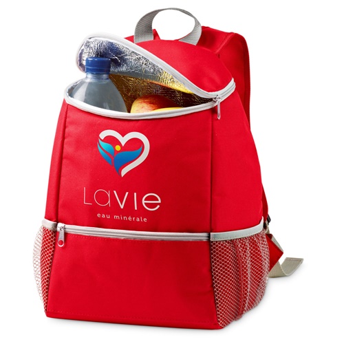 Sac à dos isotherme rouge LaVie ouvert