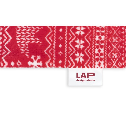 Tissu rouge à motifs hivernaux blancs