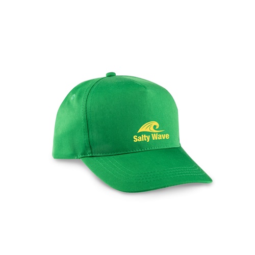 Casquette verte avec logo Salty Wave jaune