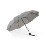 Parapluie pliant gris avec logo imprimé