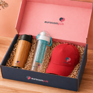 Coffret cadeau promotionnel avec gourdes et casquette