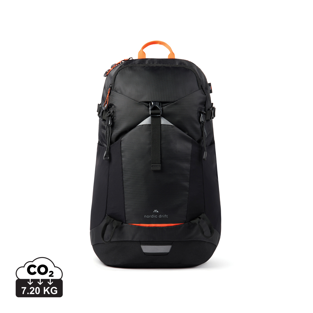 Sac à dos noir avec accents orange