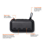 Pochette noire compacte avec mousqueton nordic drift