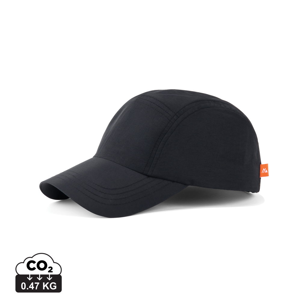Casquette noire minimaliste avec visière incurvée