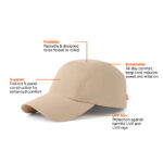 Casquette beige pliable protection UV UPF 50+