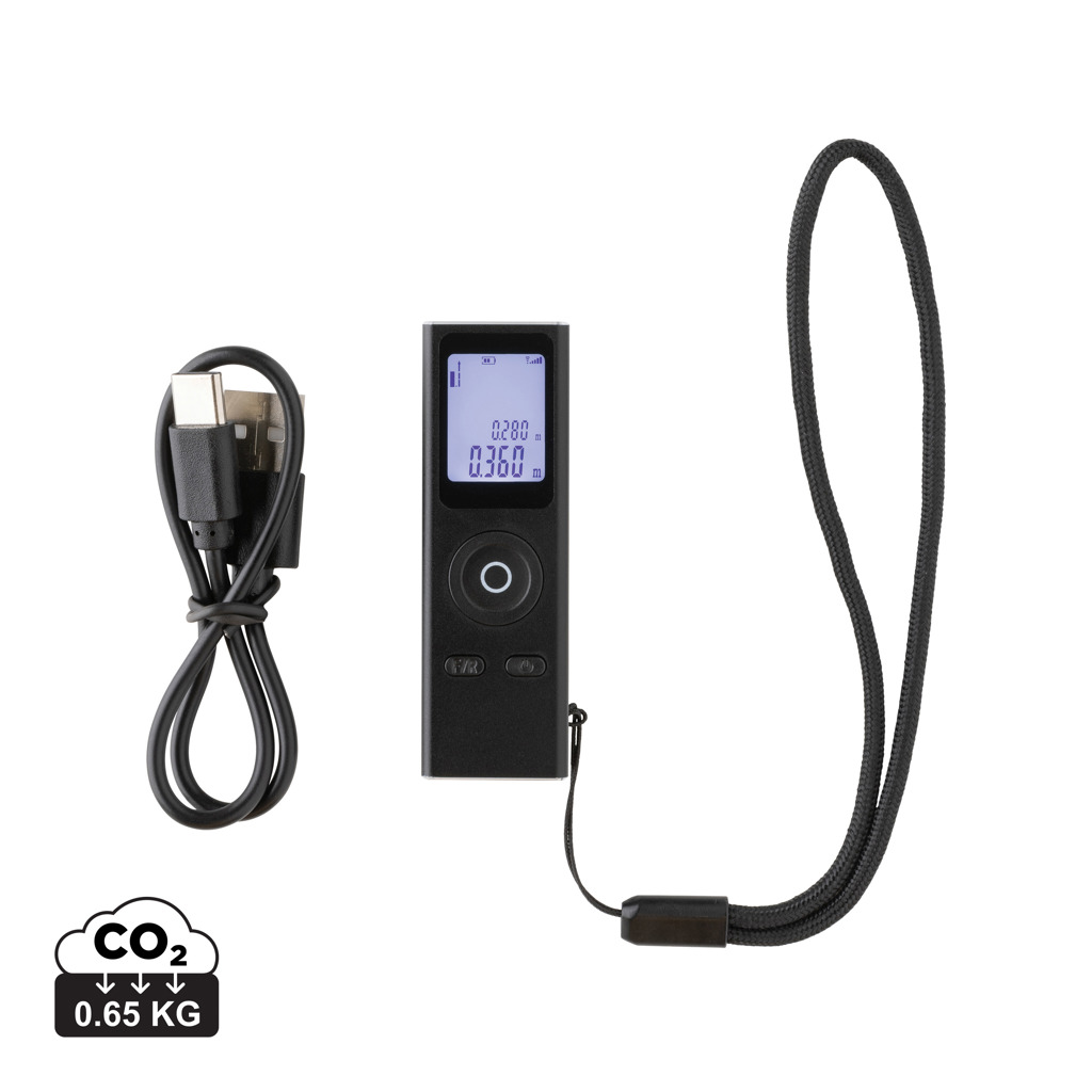 Télémètre laser numérique avec câble USB et dragonne