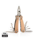 Pince multifonction manche bois outils déployés