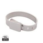 Bracelet connecté gris avec boîtier rectangulaire
