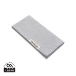 Serviette en tissu grise pliée avec étiquette Ukiyo