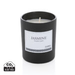 Bougie parfumée jasmin dans pot noir