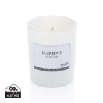 Bougie parfumée jasmin dans pot blanc