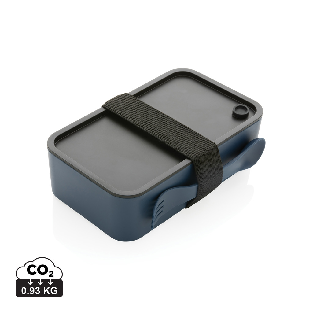 Boîte repas réutilisable avec sangle élastique noire