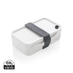 Boîte déjeuner blanche avec sangle grise