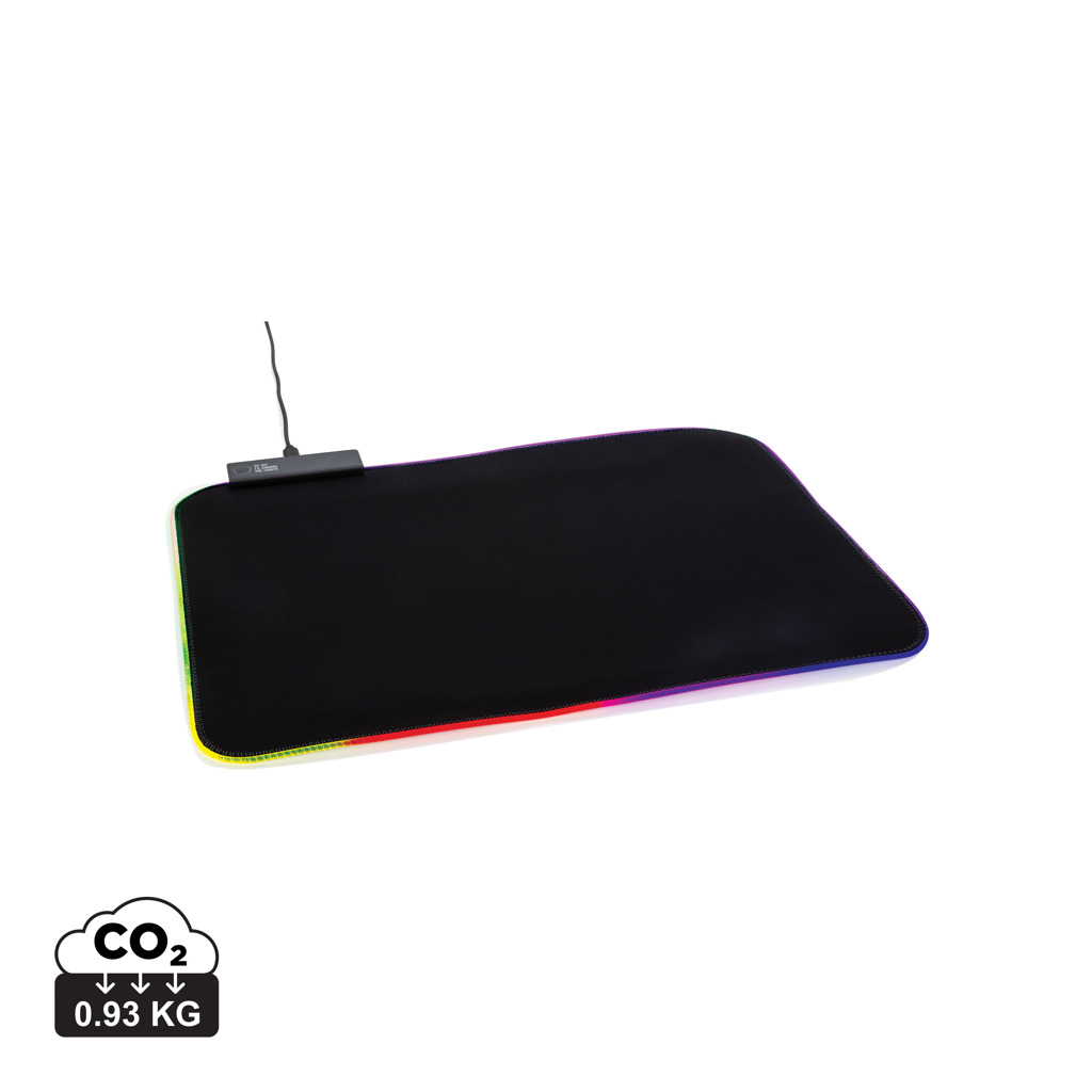 Tapis de souris gaming RGB noir lumineux