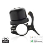 Sonnette de vélo connectée noire avec support