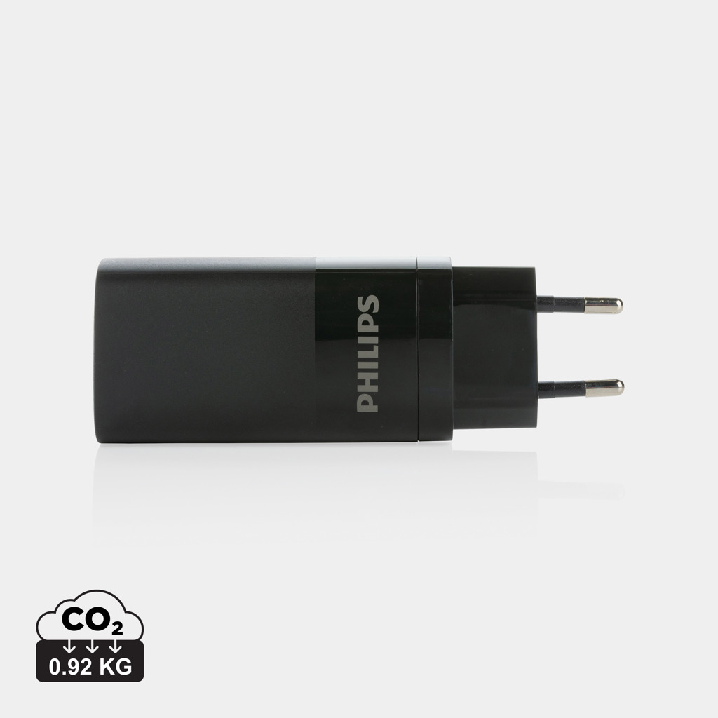 Chargeur mural Philips noir avec prise européenne