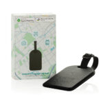 Étiquette bagage connectée noire avec emballage Globefind