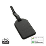 Étiquette de bagage connectée noire avec sangle