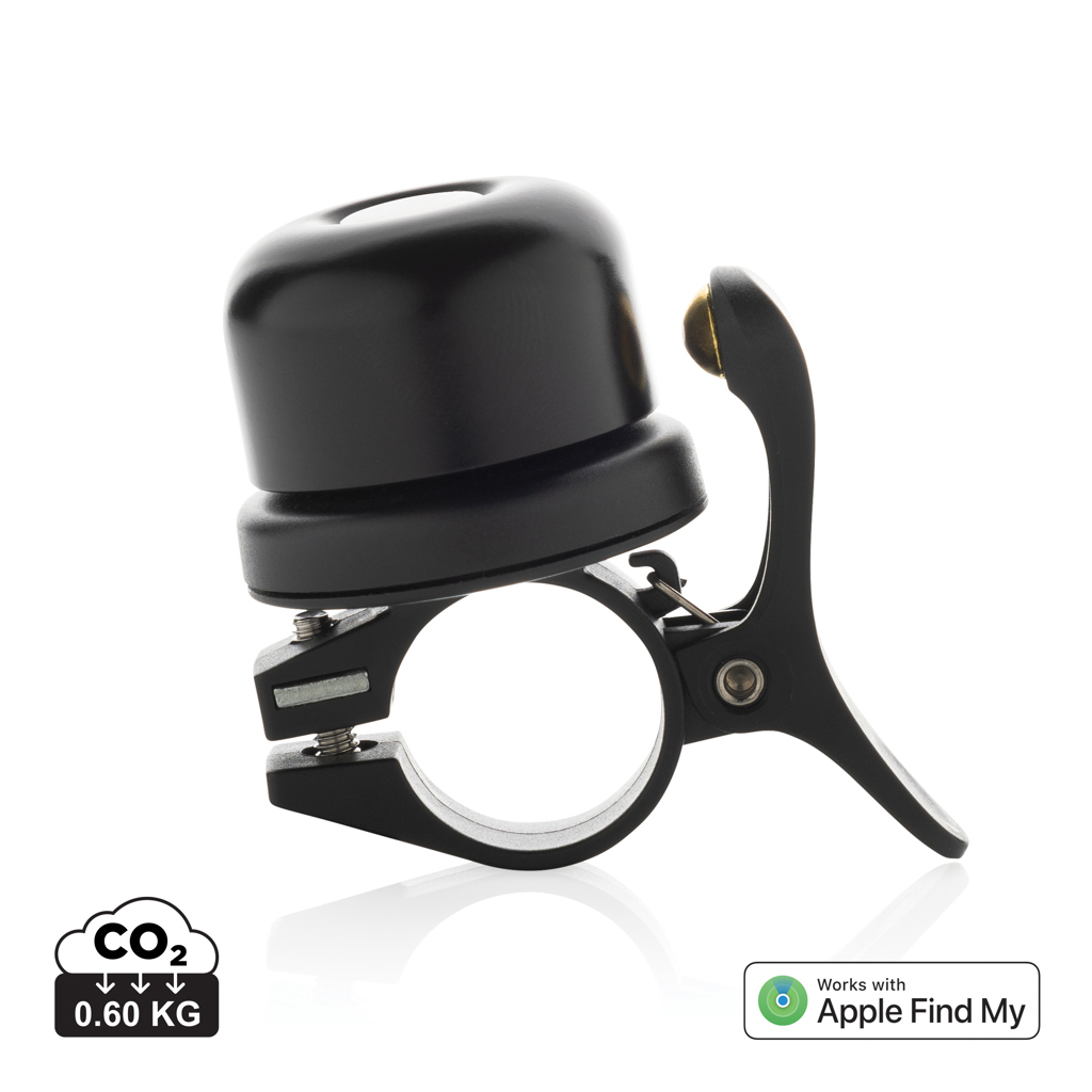 Sonnette de vélo noire compatible Apple Find My