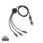 Câble de charge multi-connecteurs USB noir tressé