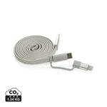 Câble de charge multi-connecteurs tressé blanc