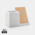 Station de charge sans fil design en bois