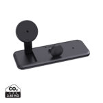 Station de charge sans fil noire double support