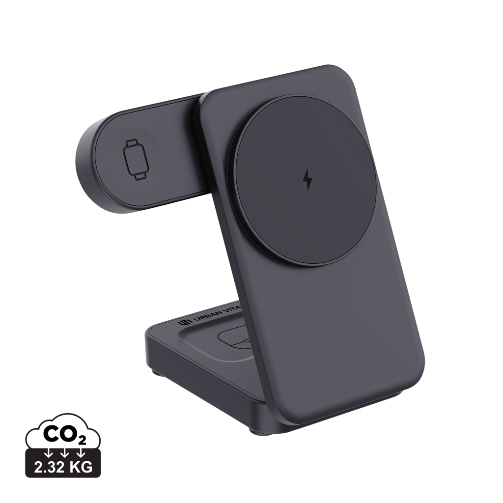 Station de charge sans fil 3-en-1 noire