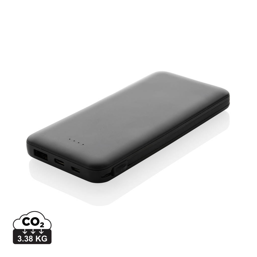 Batterie externe noire avec ports USB